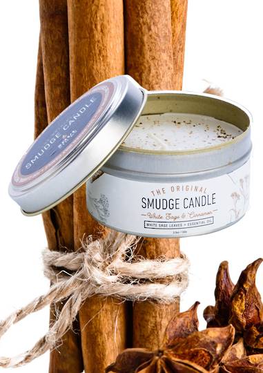 Soul Sticks White Sage and Cinnamon Smudge Candle image 0